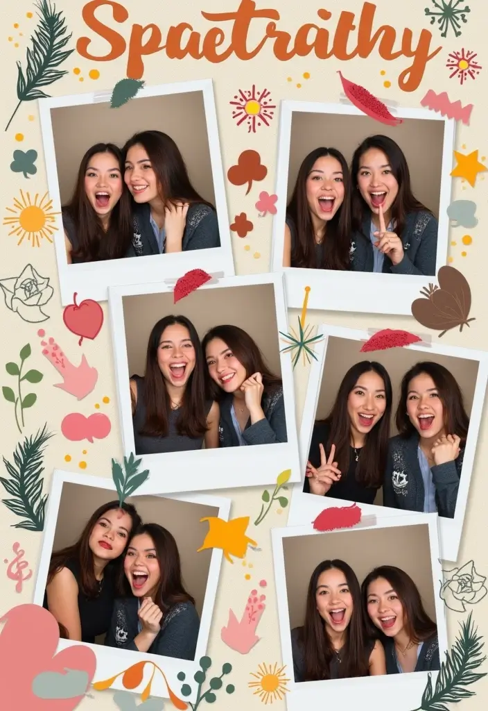 30 Cute Scrapbook Ideas for Your Boyfriend to Melt His Heart - 9. Photo Booth Fun