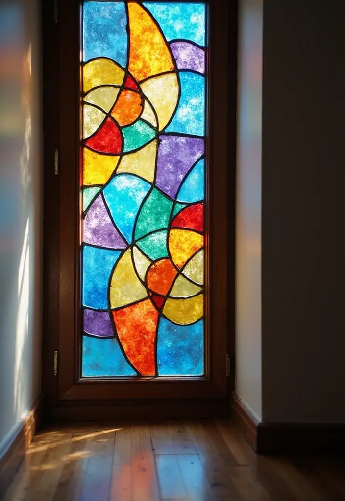 30 DIY Mirror Painting Ideas for a Chic Home Touch - 12. Stained Glass Effect