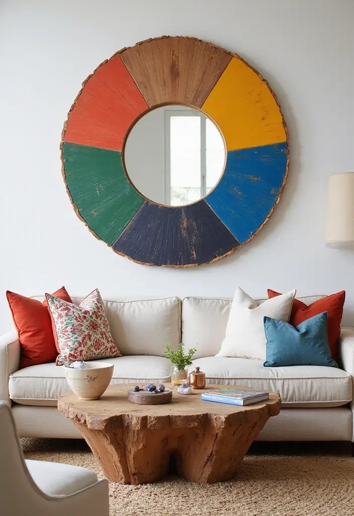 30 DIY Mirror Painting Ideas for a Chic Home Touch - 15. Color Block Chic