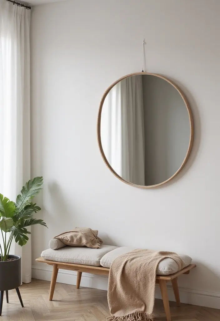 30 DIY Mirror Painting Ideas for a Chic Home Touch - 21. Minimalist Lines