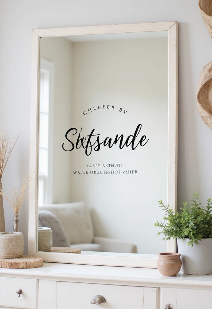30 DIY Mirror Painting Ideas for a Chic Home Touch - 22. Personalized Name Mirror