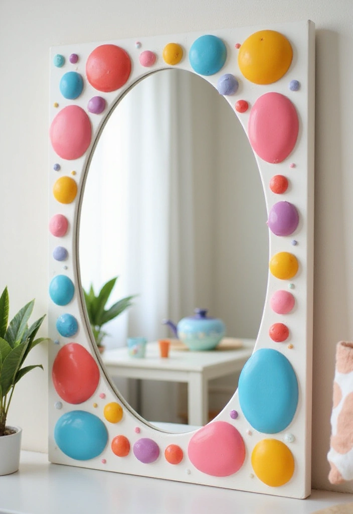 30 DIY Mirror Painting Ideas for a Chic Home Touch - 27. Polka Dot Fun