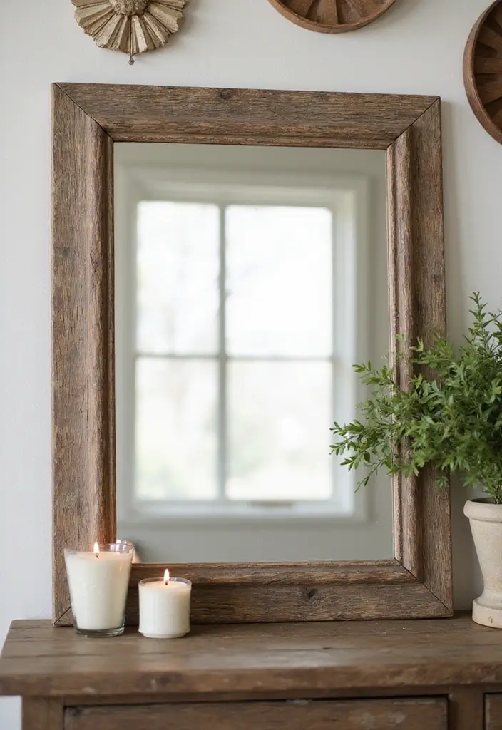 30 DIY Mirror Painting Ideas for a Chic Home Touch - 4. Rustic Farmhouse Style
