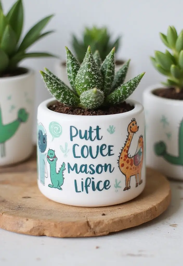 30 DIY Pot Painting Ideas to Brighten Your Space - 5. Personalized Messages