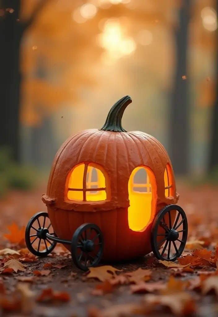 30 Fall Pumpkin Painting Ideas for Cozy Autumn Vibes - 22. Charming Fairy Tale Pumpkins