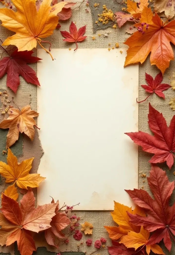 30 Fall Scrapbook Ideas Full of Cozy Autumn Vibes - 1. Autumn Leaves Collage