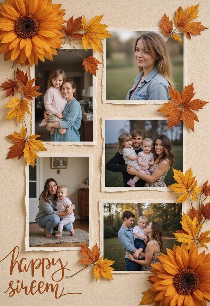 30 Fall Scrapbook Ideas Full of Cozy Autumn Vibes - 11. Autumn Family Portraits