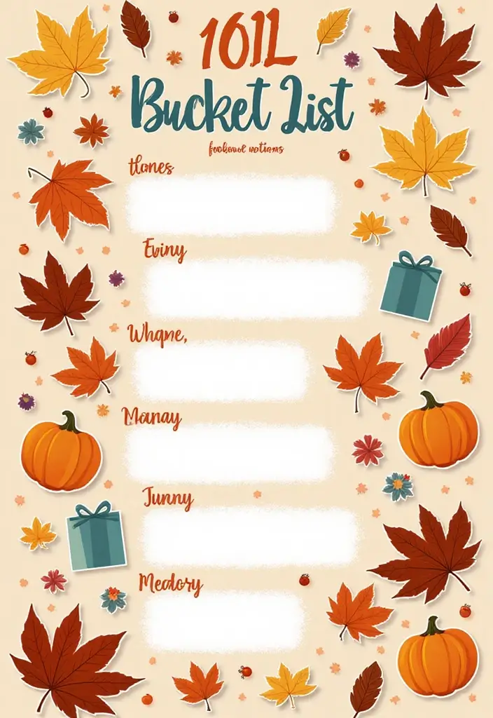 30 Fall Scrapbook Ideas Full of Cozy Autumn Vibes - 12. Fall Bucket List