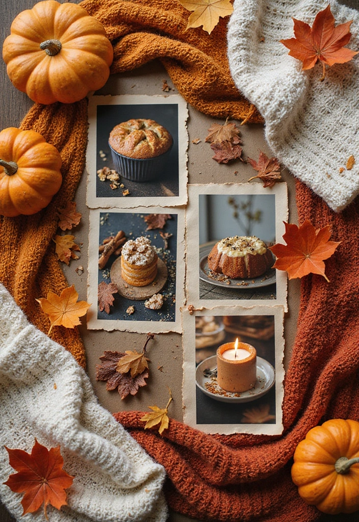30 Fall Scrapbook Ideas Full of Cozy Autumn Vibes - 2. Cozy Sweater Textures
