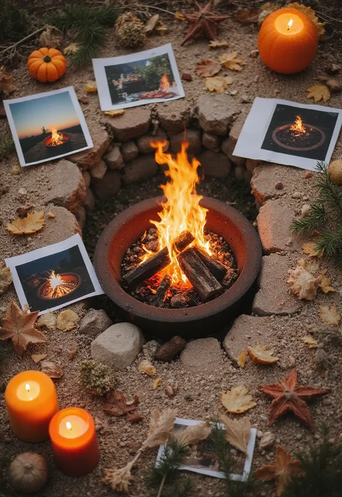 30 Fall Scrapbook Ideas Full of Cozy Autumn Vibes - 21. Fire Pit Gatherings