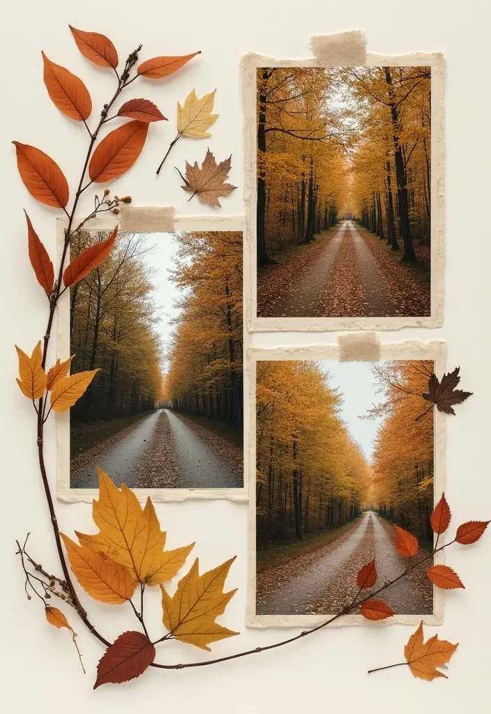 30 Fall Scrapbook Ideas Full of Cozy Autumn Vibes - 7. Nature Walk Inspiration