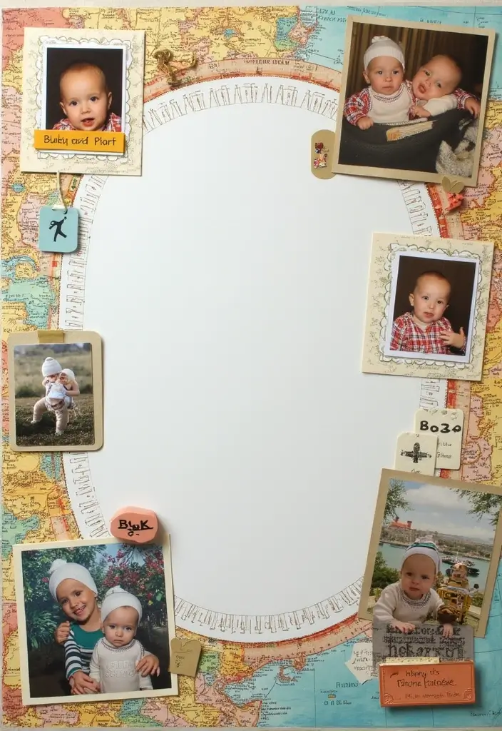 30 First Birthday Scrapbook Ideas for Your Baby’s Big Day - 10. Travel Adventures Page