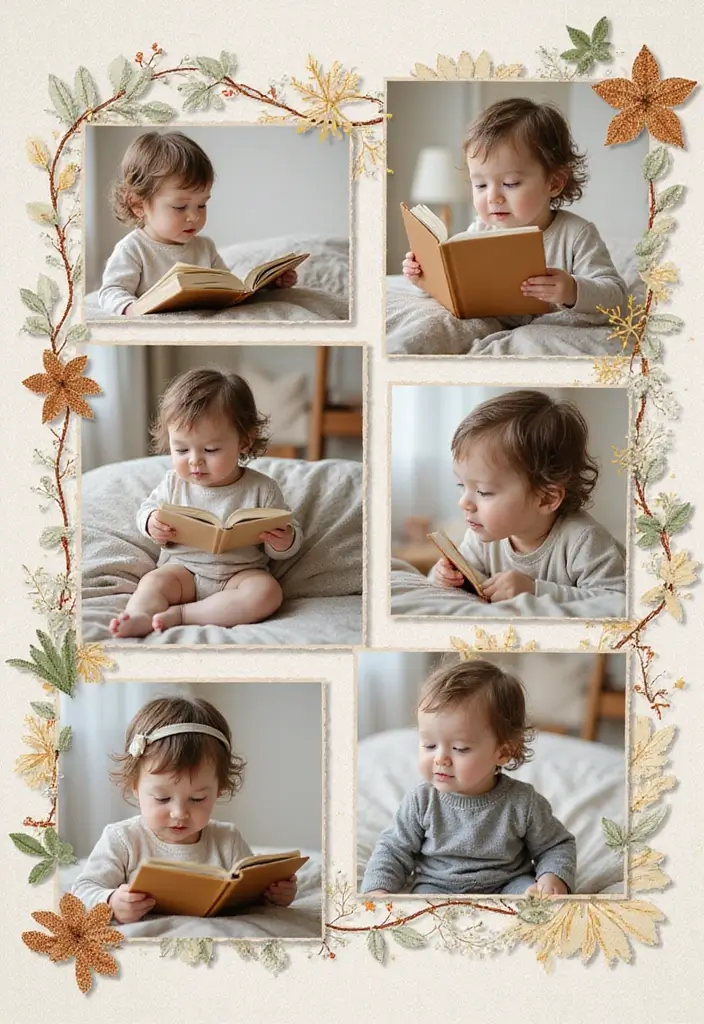 30 First Birthday Scrapbook Ideas for Your Baby’s Big Day - 20. Story Time Page