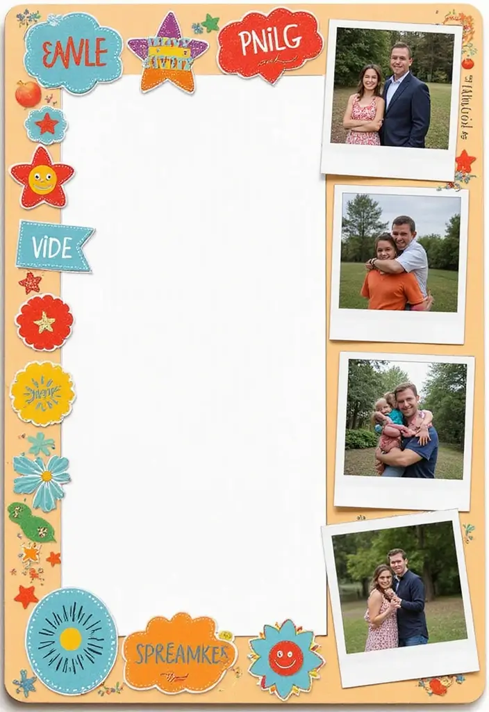30 First Birthday Scrapbook Ideas for Your Baby’s Big Day - 23. Baby Milestone Stickers