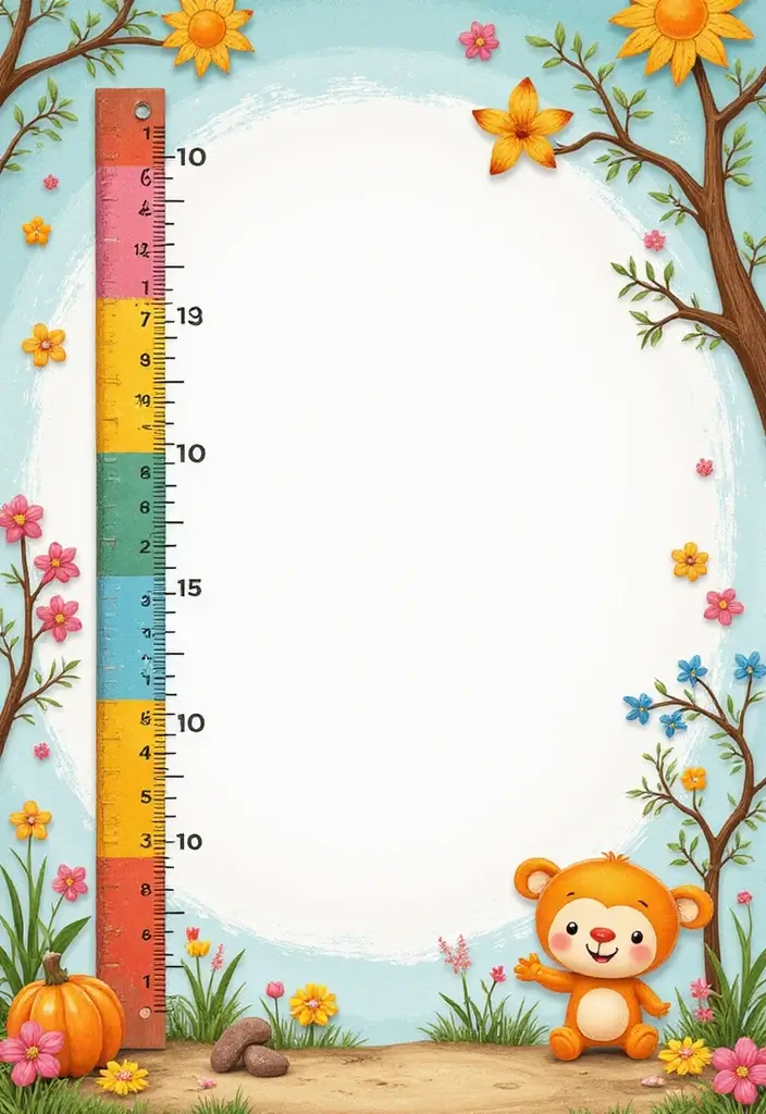 30 First Birthday Scrapbook Ideas for Your Baby’s Big Day - 24. Baby's Growth Chart