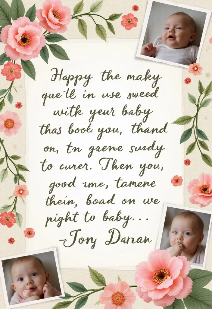 30 First Birthday Scrapbook Ideas for Your Baby’s Big Day - 8. A Letter to Your Baby