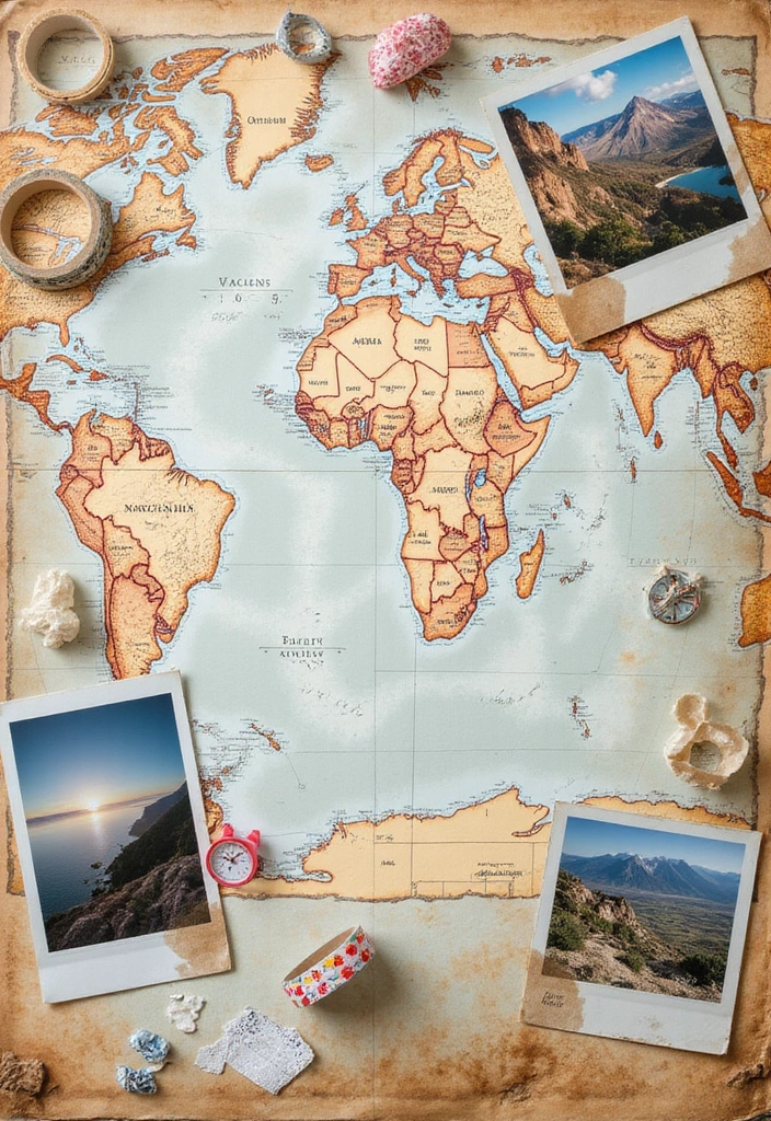 30 First Page Scrapbook Ideas to Make a Stunning Start - 1. Travel Adventures: A World Awaits