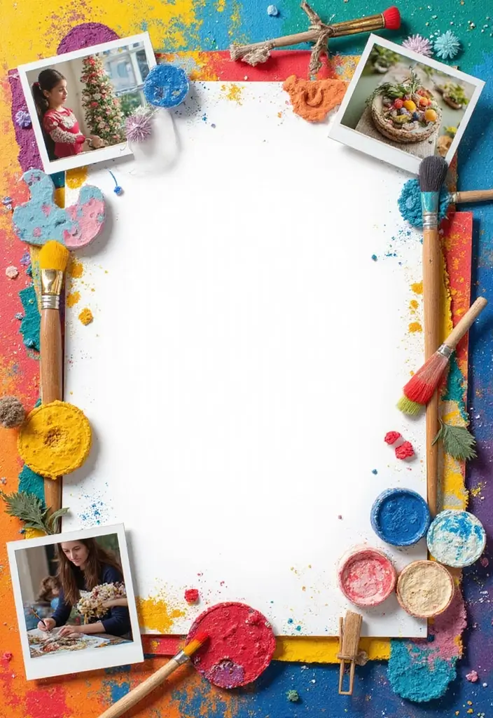 30 First Page Scrapbook Ideas to Make a Stunning Start - 14. Arts & Crafts: A Creative Journey