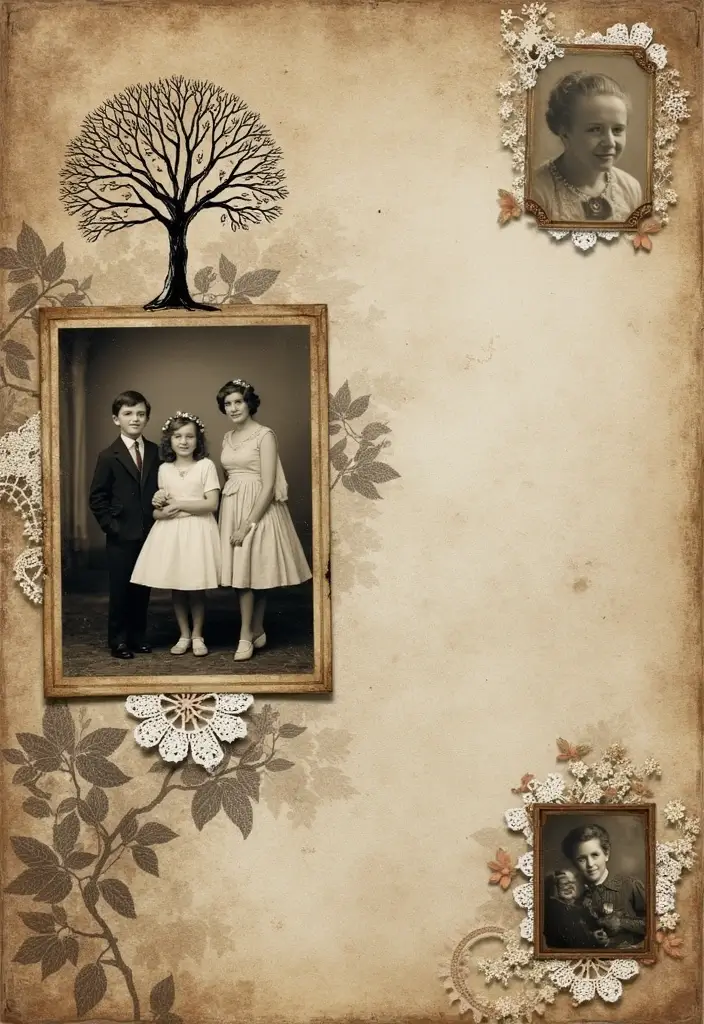 30 First Page Scrapbook Ideas to Make a Stunning Start - 2. Family Heritage: Celebrating Roots