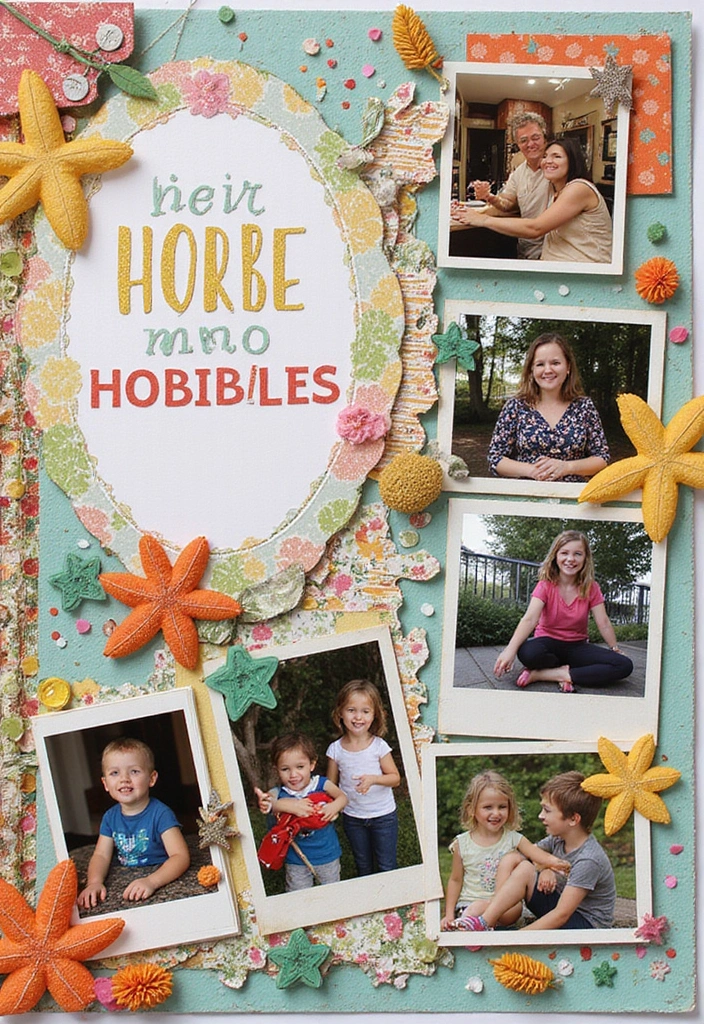30 First Page Scrapbook Ideas to Make a Stunning Start - 27. Favorite Hobbies: A Personal Touch