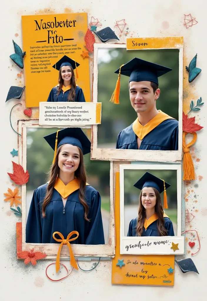 30 First Page Scrapbook Ideas to Make a Stunning Start - 6. Graduation: Celebration of Achievements