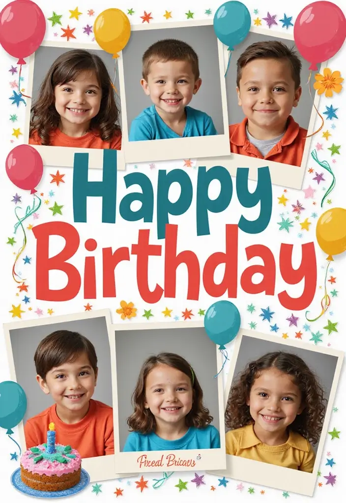 30 First Page Scrapbook Ideas to Make a Stunning Start - 8. Birthday Celebrations: A Year in Review