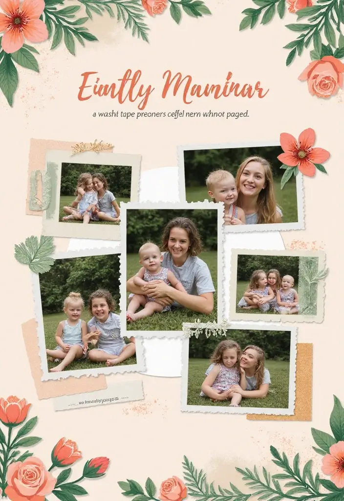 30 Flower Scrapbook Ideas That Bloom with Creativity - 1. Blossoming Borders