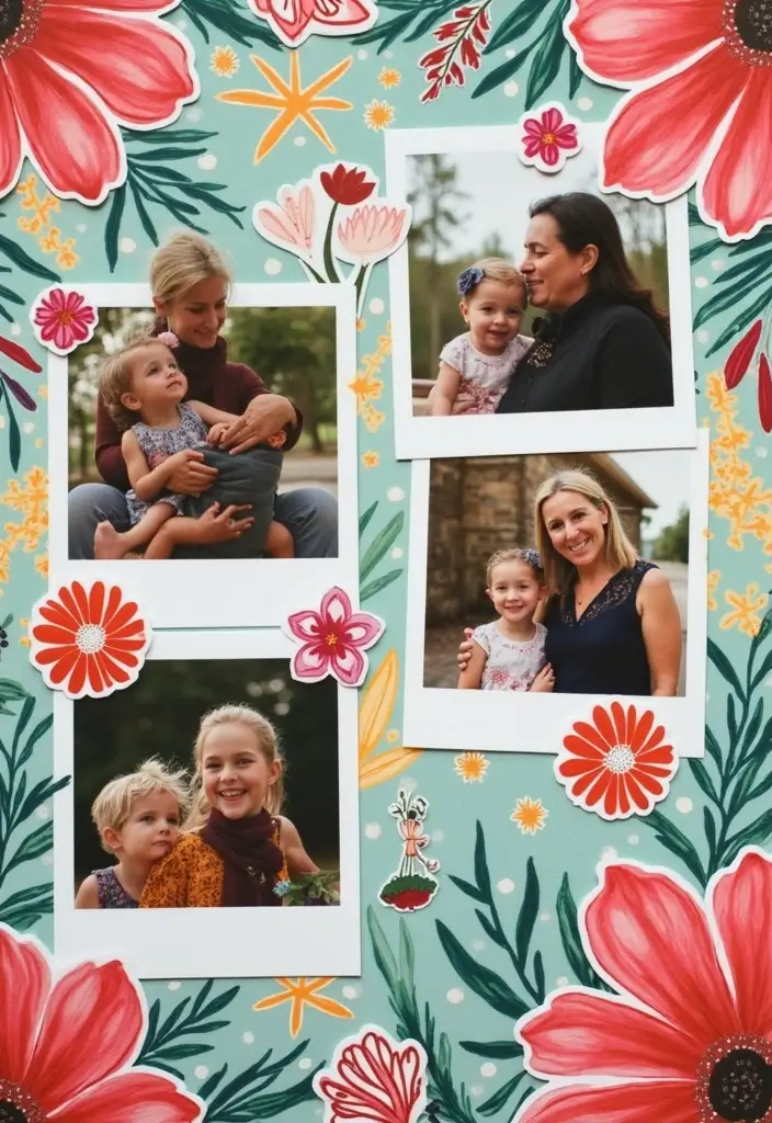 30 Flower Scrapbook Ideas That Bloom with Creativity - 16. Floral Stickers