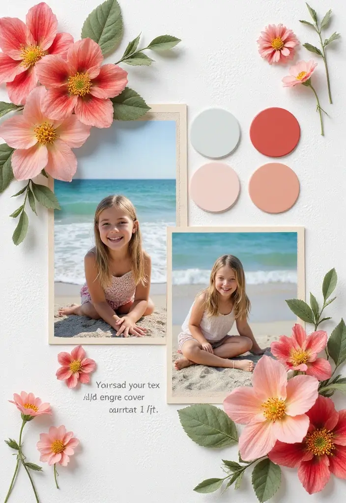 30 Flower Scrapbook Ideas That Bloom with Creativity - 17. Floral Color Schemes