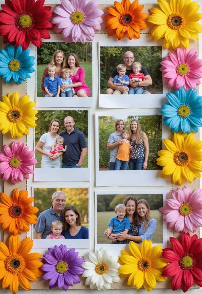 30 Flower Scrapbook Ideas That Bloom with Creativity - 25. Flower-based Color Play