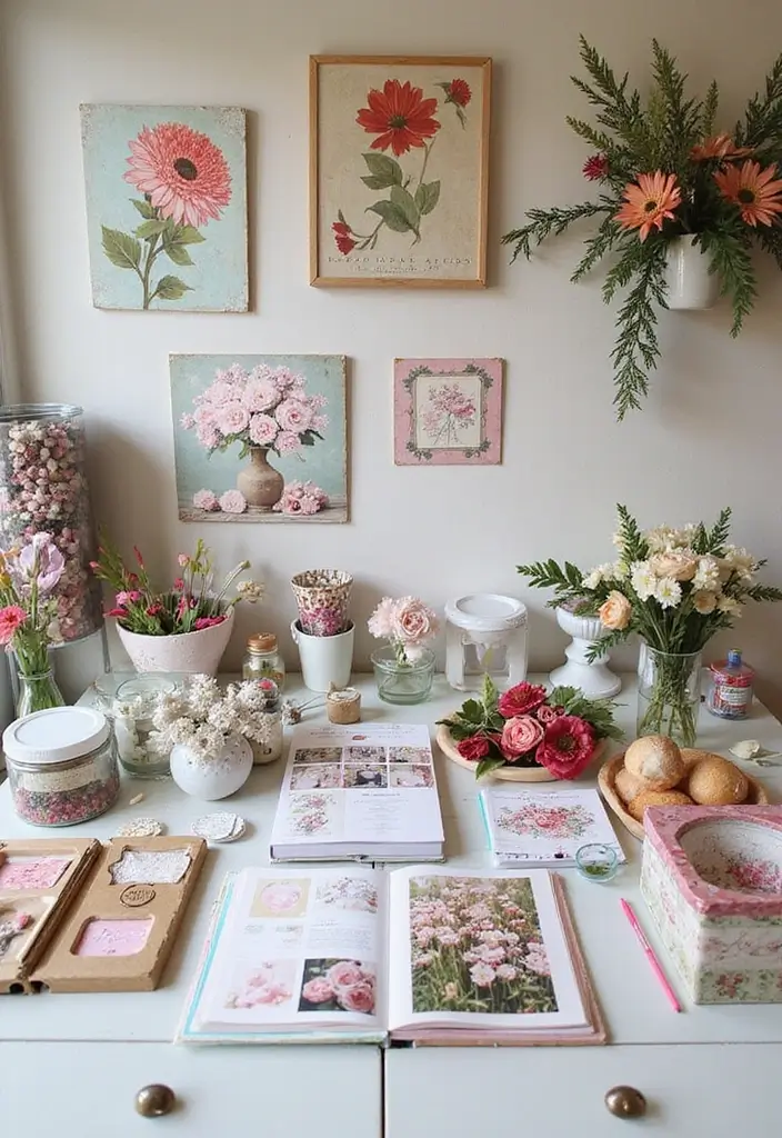 30 Flower Scrapbook Ideas That Bloom with Creativity - 26. Floral Scrapbook Challenges