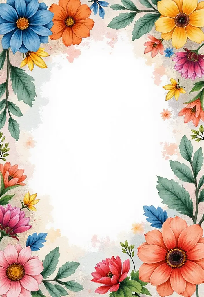 30 Flower Scrapbook Ideas That Bloom with Creativity - 4. Mixed Media Floral Backgrounds