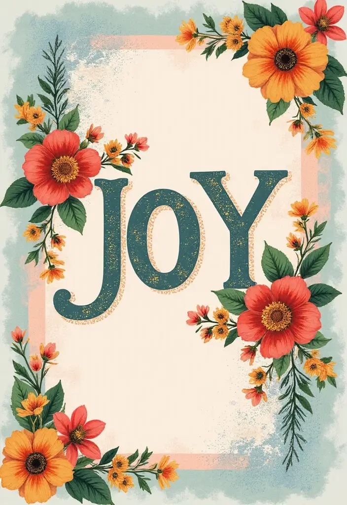 30 Flower Scrapbook Ideas That Bloom with Creativity - 8. Floral Typography