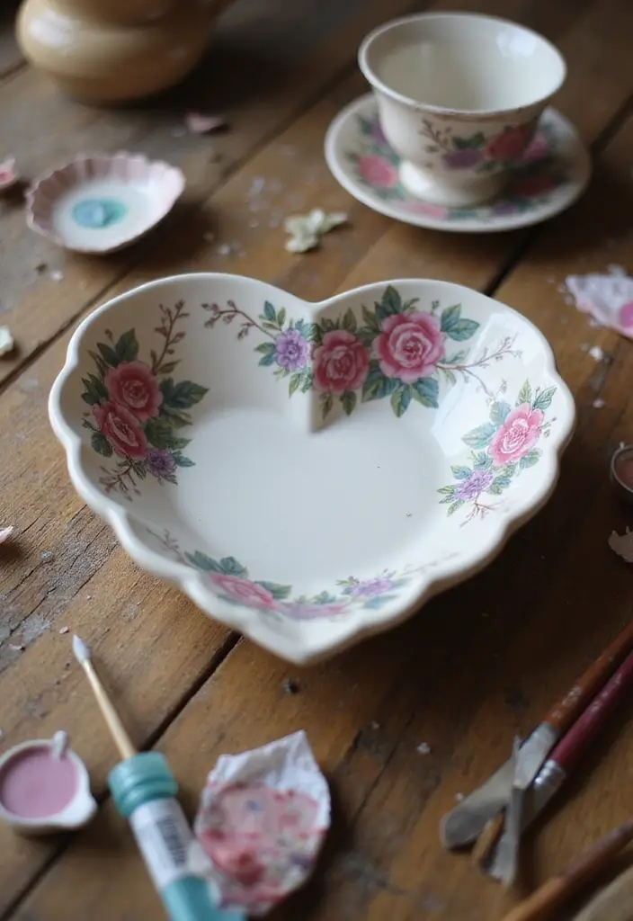 30 Heart Pottery Painting Ideas Perfect for Gifts - 1. Heart-Shaped Bowls