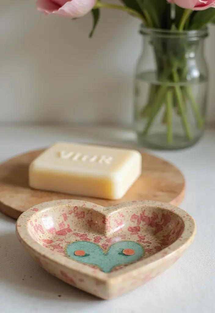 30 Heart Pottery Painting Ideas Perfect for Gifts - 16. Heart Soap Dishes