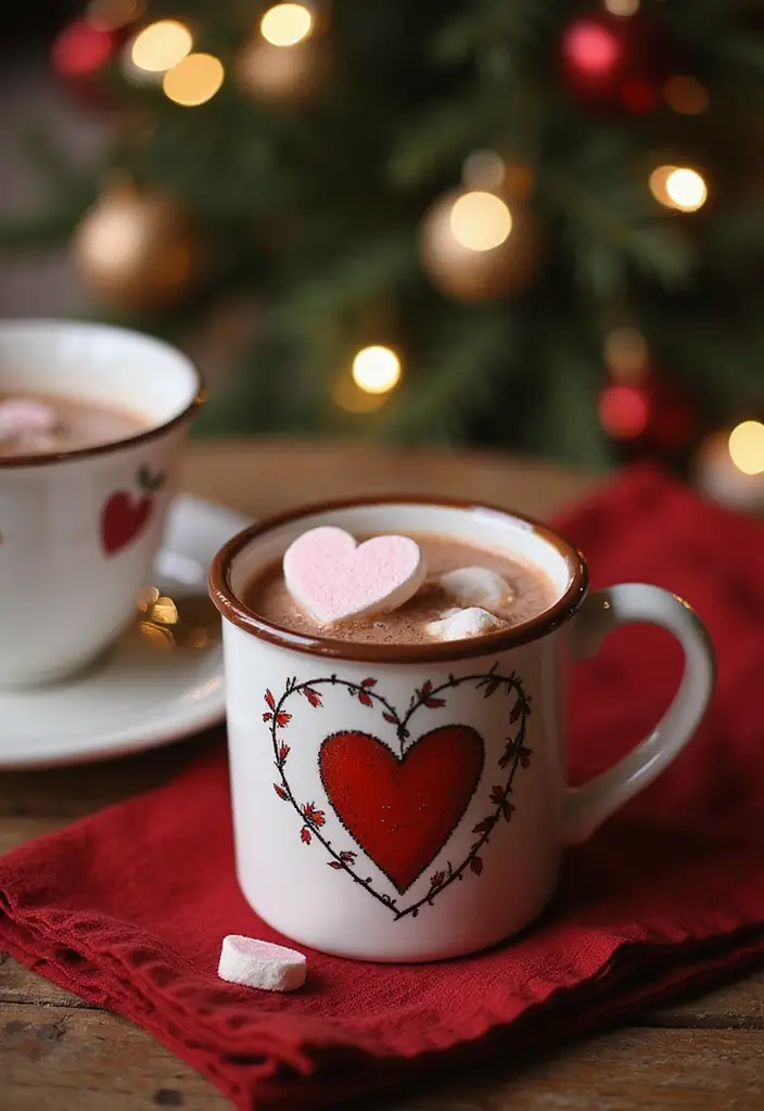 30 Heart Pottery Painting Ideas Perfect for Gifts - 2. Heart-Themed Mugs