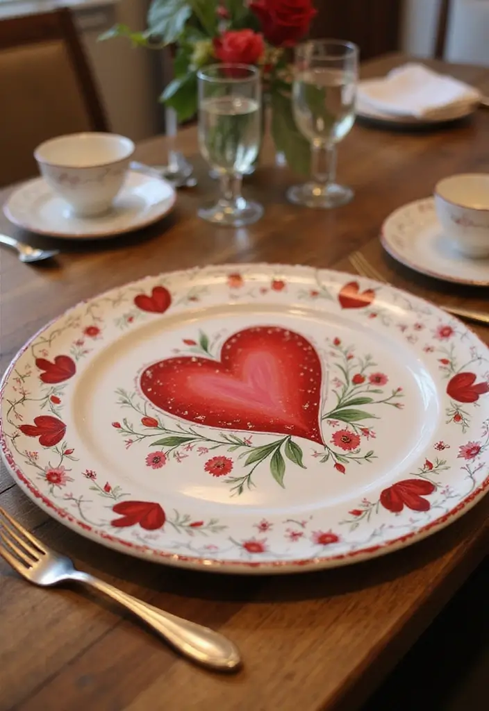 30 Heart Pottery Painting Ideas Perfect for Gifts - 3. Love Platter