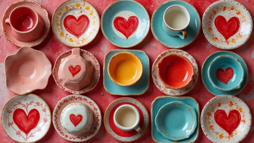 30 Heart Pottery Painting Ideas Perfect for Gifts
