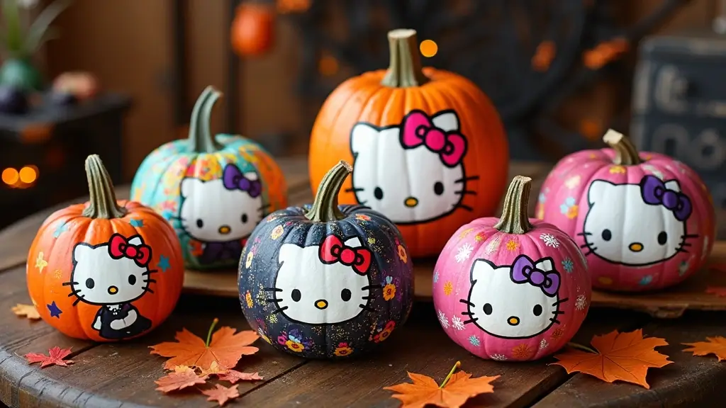 30 Hello Kitty Pumpkin Painting Ideas for Cute Halloween Fun