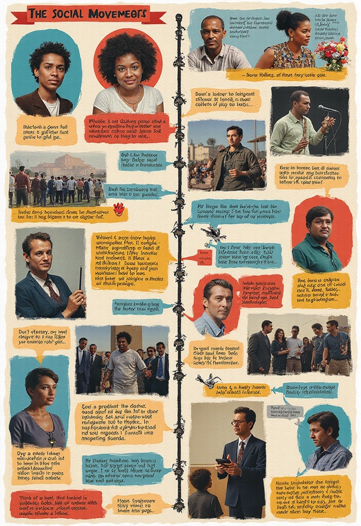 30 History Scrapbook Ideas for Students and Memory Keepers - 17. Social Movements Timeline