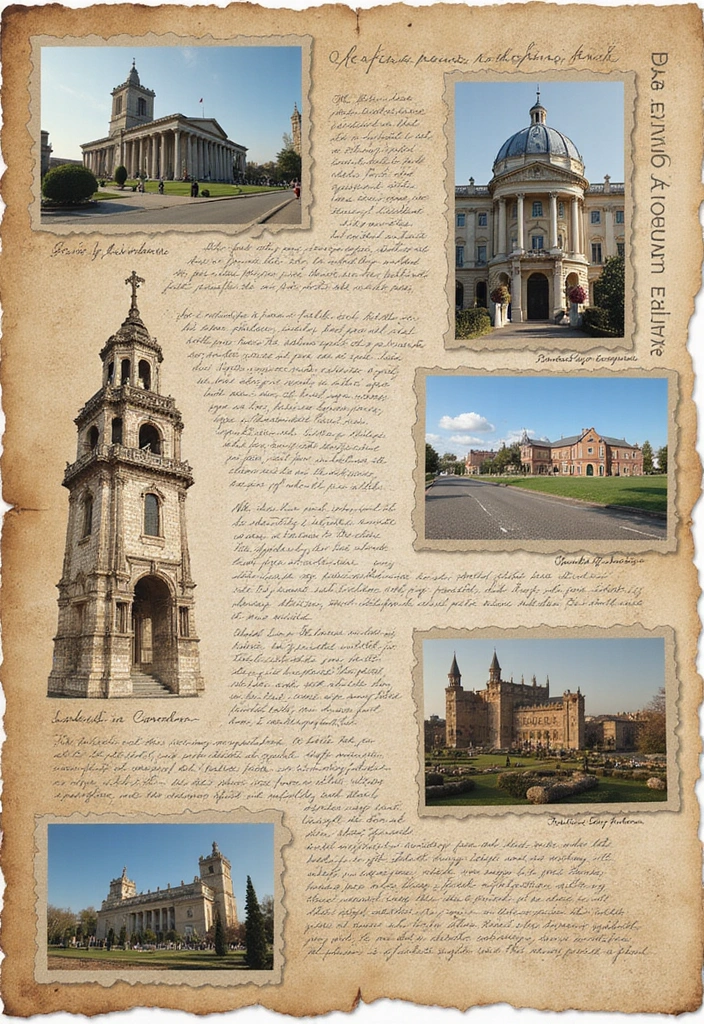 30 History Scrapbook Ideas for Students and Memory Keepers - 21. Historic Architecture Page