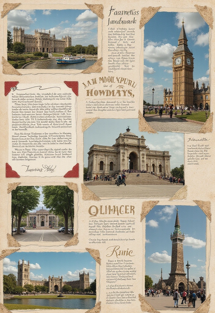 30 History Scrapbook Ideas for Students and Memory Keepers - 28. Landmark Page