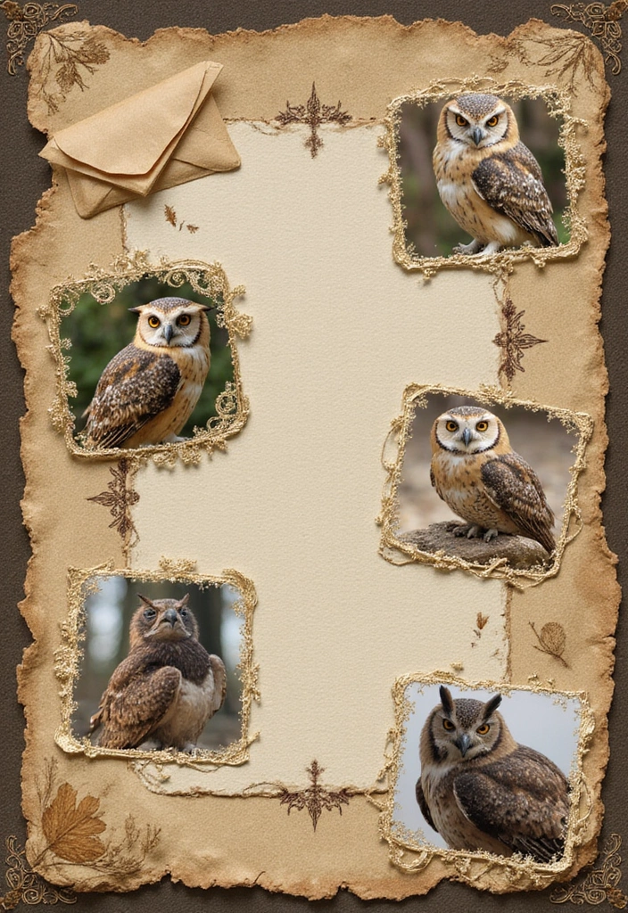 30 Magical Harry Potter Scrapbook Ideas for Every Potterhead - 28. Owls & Letters Page