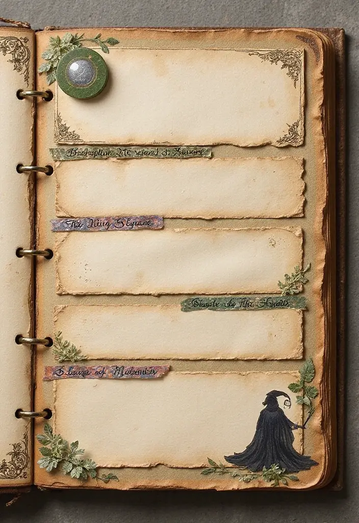 30 Magical Harry Potter Scrapbook Ideas for Every Potterhead - 4. Spell Book Layout