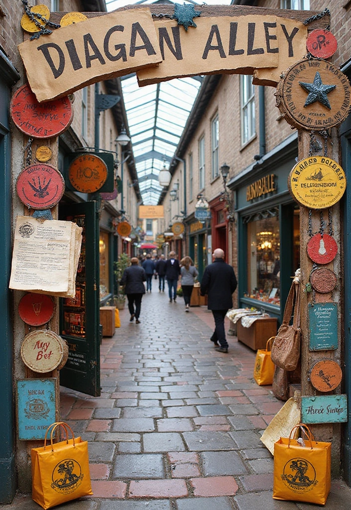 30 Magical Harry Potter Scrapbook Ideas for Every Potterhead - 7. Diagonal Alley Shopping Spree