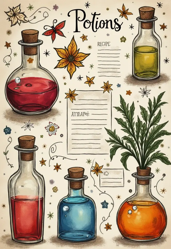 30 Magical Harry Potter Scrapbook Ideas for Every Potterhead - 8. Potion Master’s Page