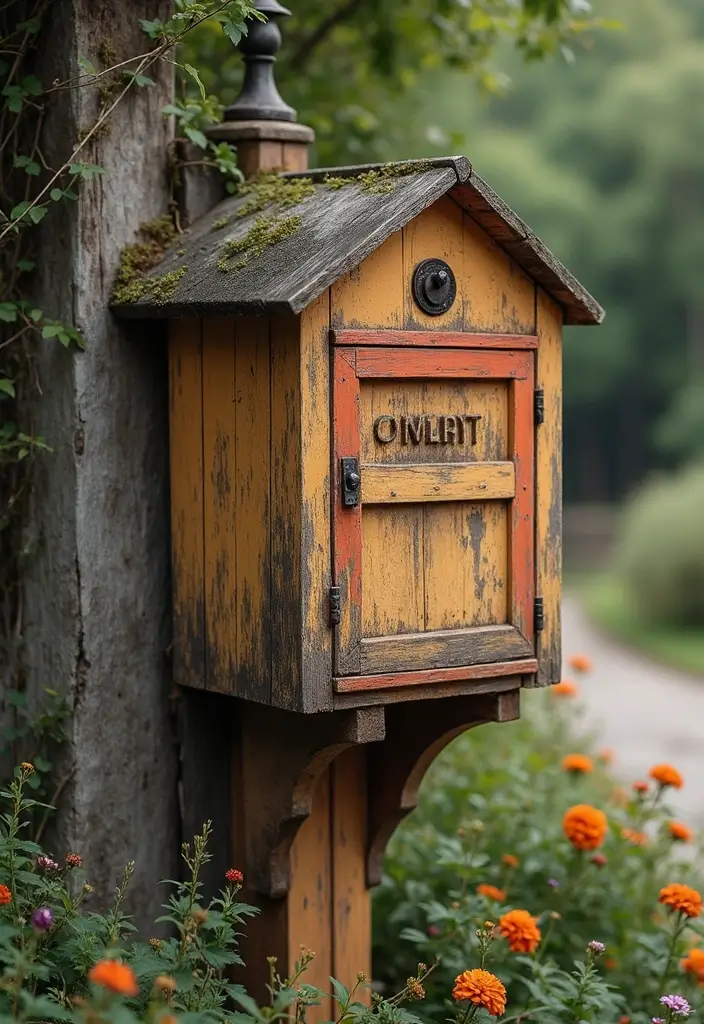 30 Mailbox Painting Ideas to Add Curb Appeal - 11. Charming Rustic Designs