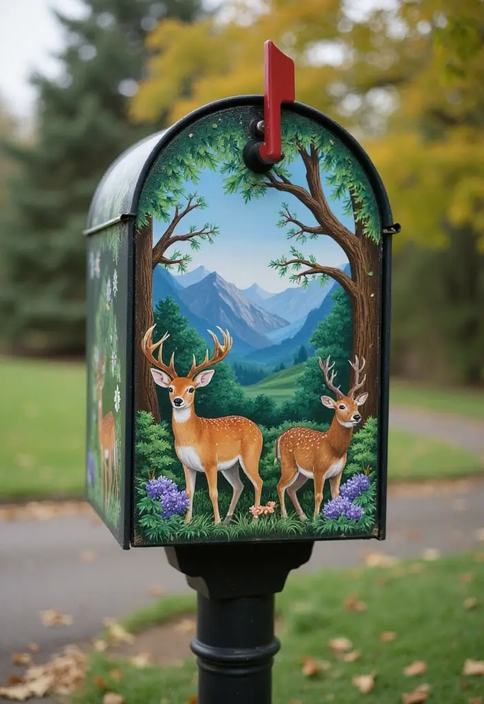 30 Mailbox Painting Ideas to Add Curb Appeal - 16. Local Nature Wildlife