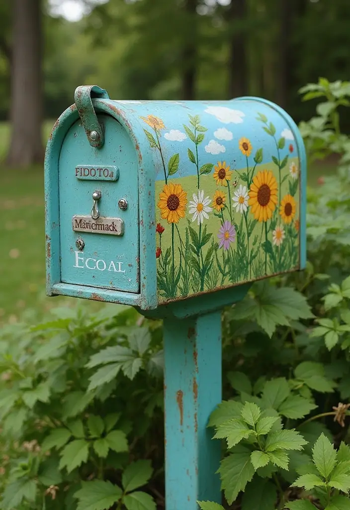 30 Mailbox Painting Ideas to Add Curb Appeal - 19. Eco-Friendly Designs