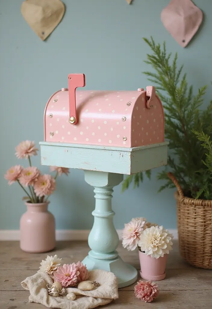 30 Mailbox Painting Ideas to Add Curb Appeal - 4. Vintage Charm